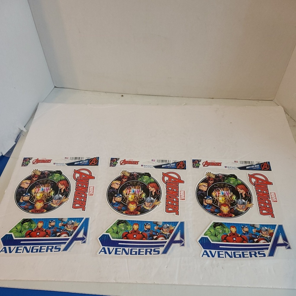 Lot Of 3- The Avengers Sticker Multi-use Decals NEW